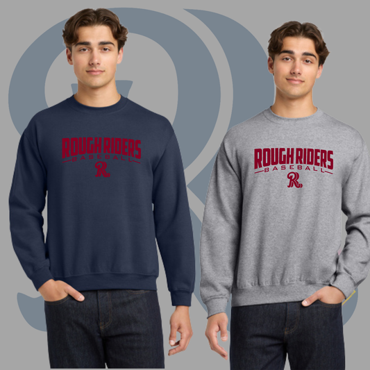 Red Rough Riders Logo-Gildan® - Heavy Blend™ Crewneck Sweatshirt 18000