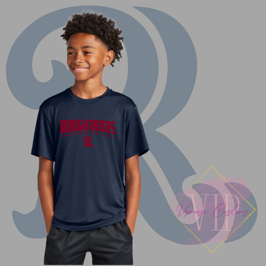 Red Rough Riders Logo-Sport-Tek® Youth PosiCharge® Competitor™ Tee YST350