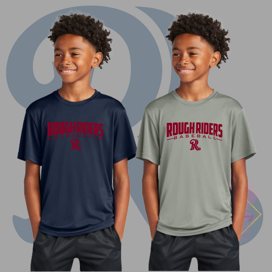 Red Rough Riders Logo-Sport-Tek® Youth PosiCharge® Competitor™ Tee YST350