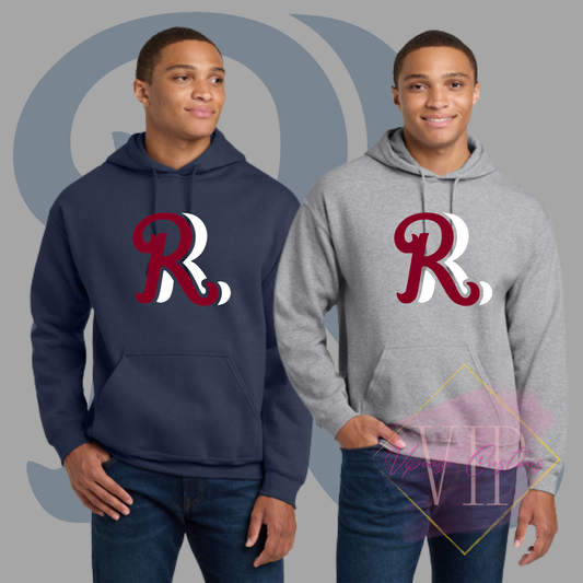Red+White RR Chest Logo-Gildan® - Heavy Blend™ Hooded Sweatshirt 18500