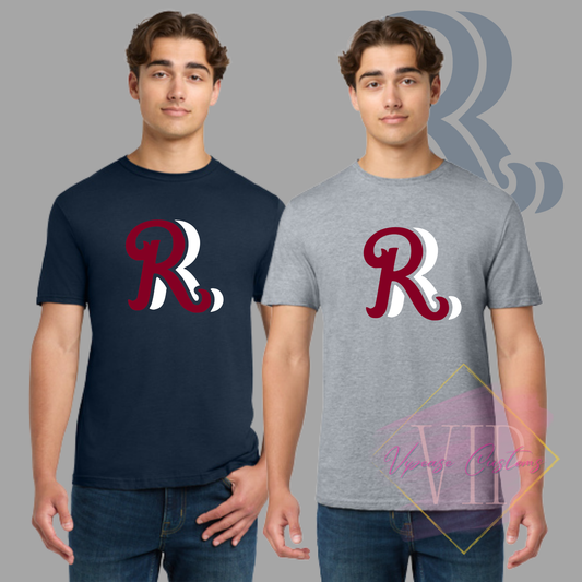 Red+White RR Chest Logo Gildan Softstyle® T-Shirt 64000