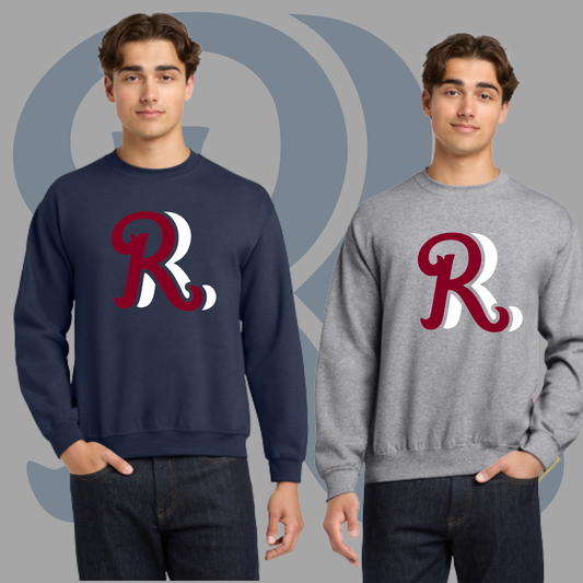 Red+White RR Chest Logo-Gildan® - Heavy Blend™ Crewneck Sweatshirt 18000