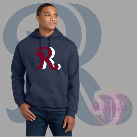 Red+White RR Chest Logo-Gildan® - Heavy Blend™ Hooded Sweatshirt 18500