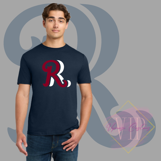Red+White RR Chest Logo Gildan Softstyle® T-Shirt 64000