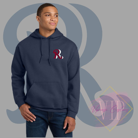 Red+White RR Pocket Logo-Gildan® - Heavy Blend™ Hooded Sweatshirt 18500