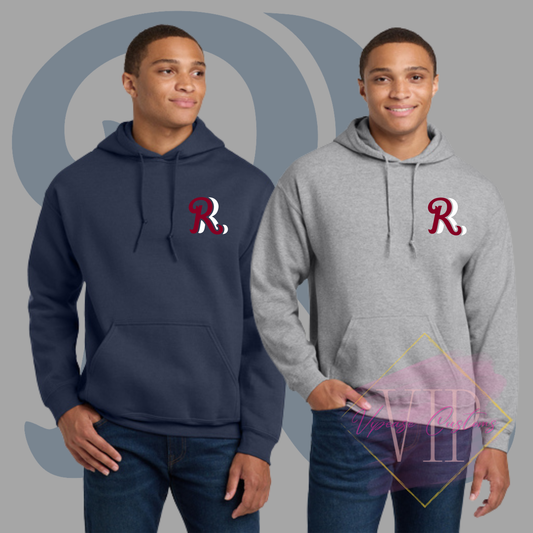 Red+White RR Pocket Logo-Gildan® - Heavy Blend™ Hooded Sweatshirt 18500