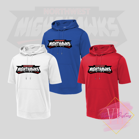 NW NIGHTHAWKS ST251 Sport-Tek ® Sport-Wick ® Fleece Short Sleeve Hooded Pullover
