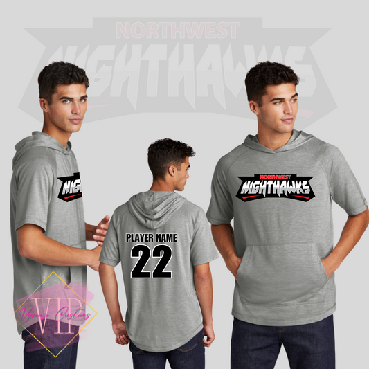 NW NIGHTHAWKS ST404 Sport-Tek ® PosiCharge ® Tri-Blend Wicking Short Sleeve Hoodie