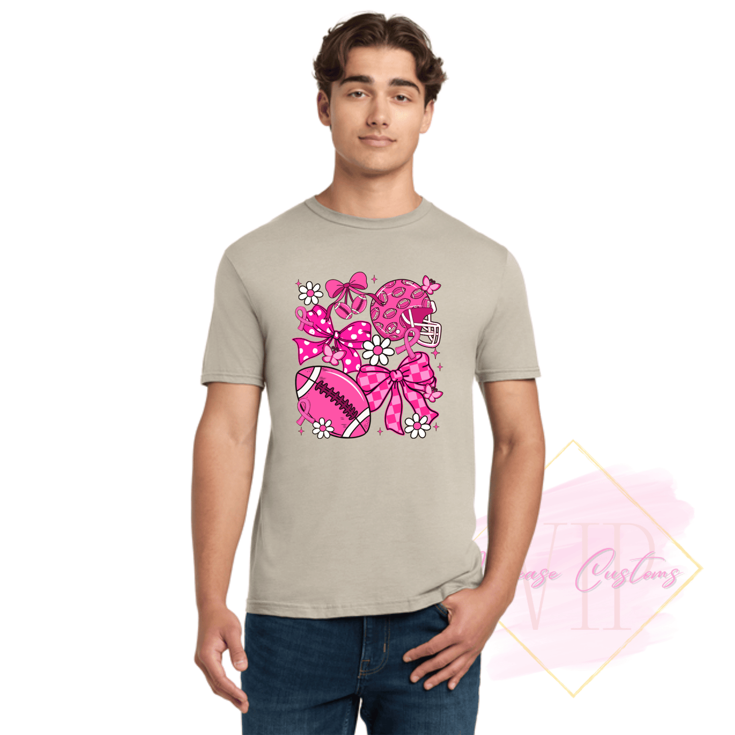 Football Cancer Breast Collage-Cancer Awareness 64000 Gildan Softstyle® T-Shirt