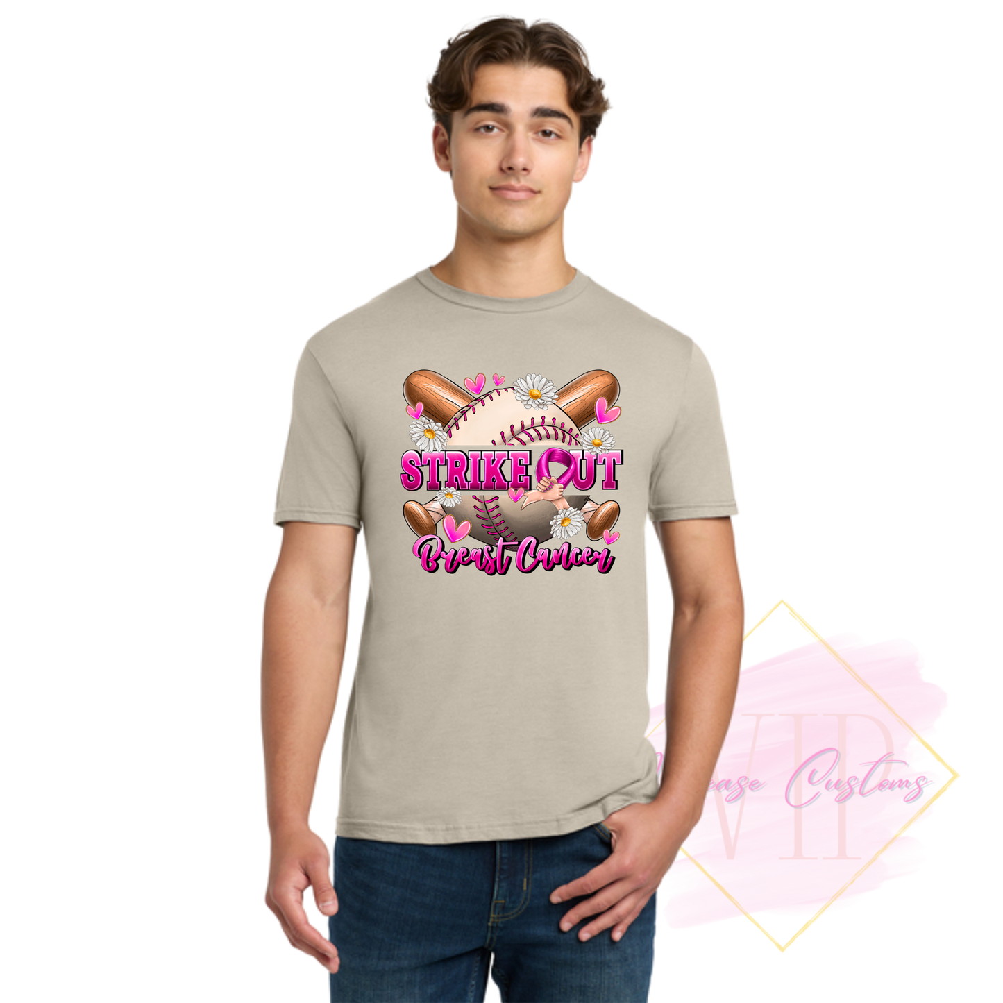 Strike Out Beast Cancer-Cancer Awareness 64000 Gildan Softstyle® T-Shirt