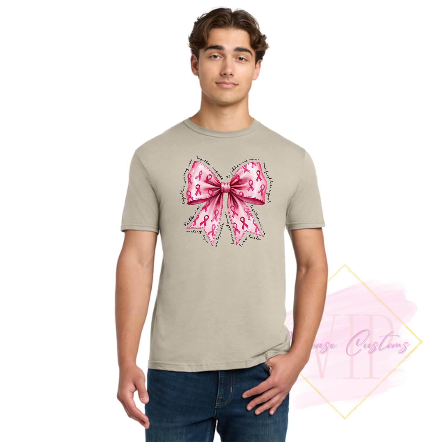 Together Ribbon Bow-Cancer Awareness 64000 Gildan Softstyle® T-Shirt