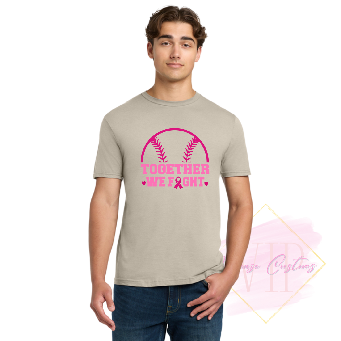 Baseball Together We Fight-Cancer Awareness 64000 Gildan Softstyle® T-Shirt