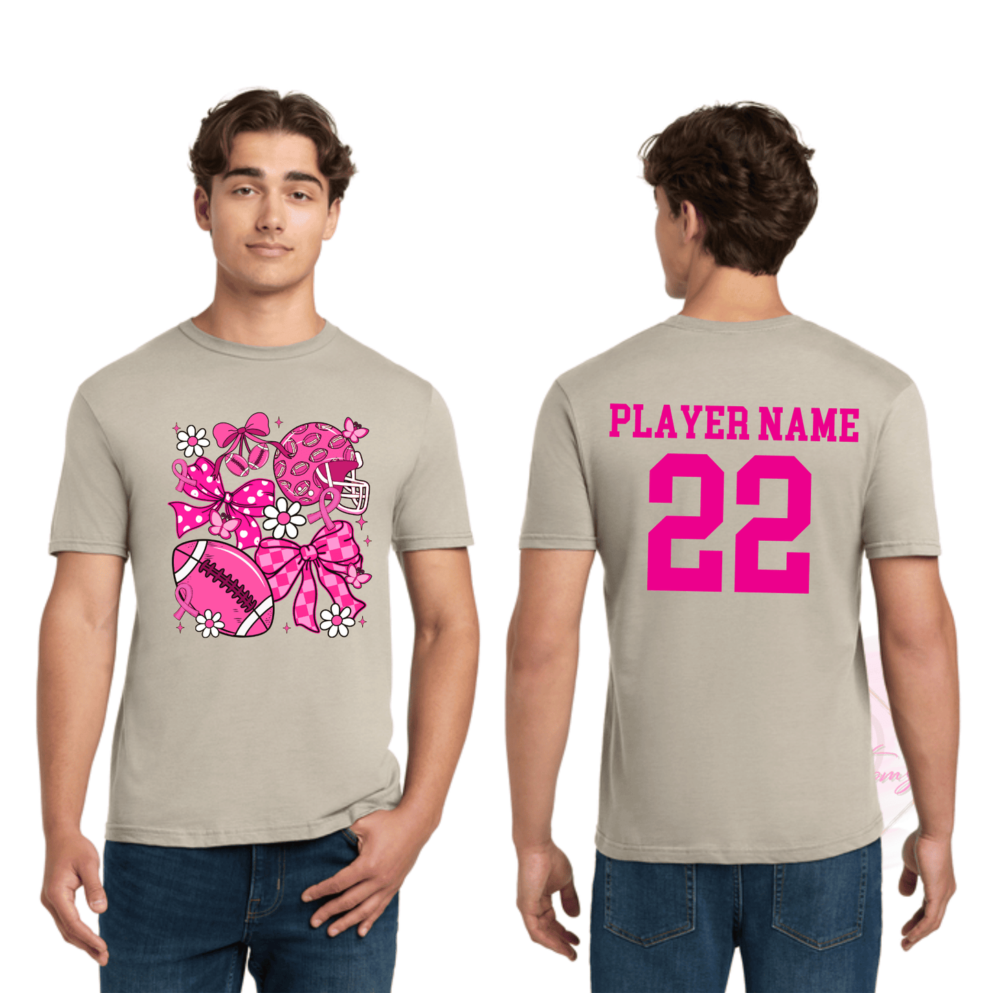 Football Cancer Breast Collage-Cancer Awareness 64000 Gildan Softstyle® T-Shirt