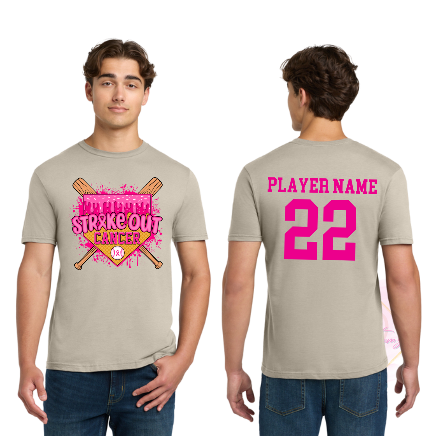 Baseball Strike Out Cancer-Cancer Awareness 64000 Gildan Softstyle® T-Shirt