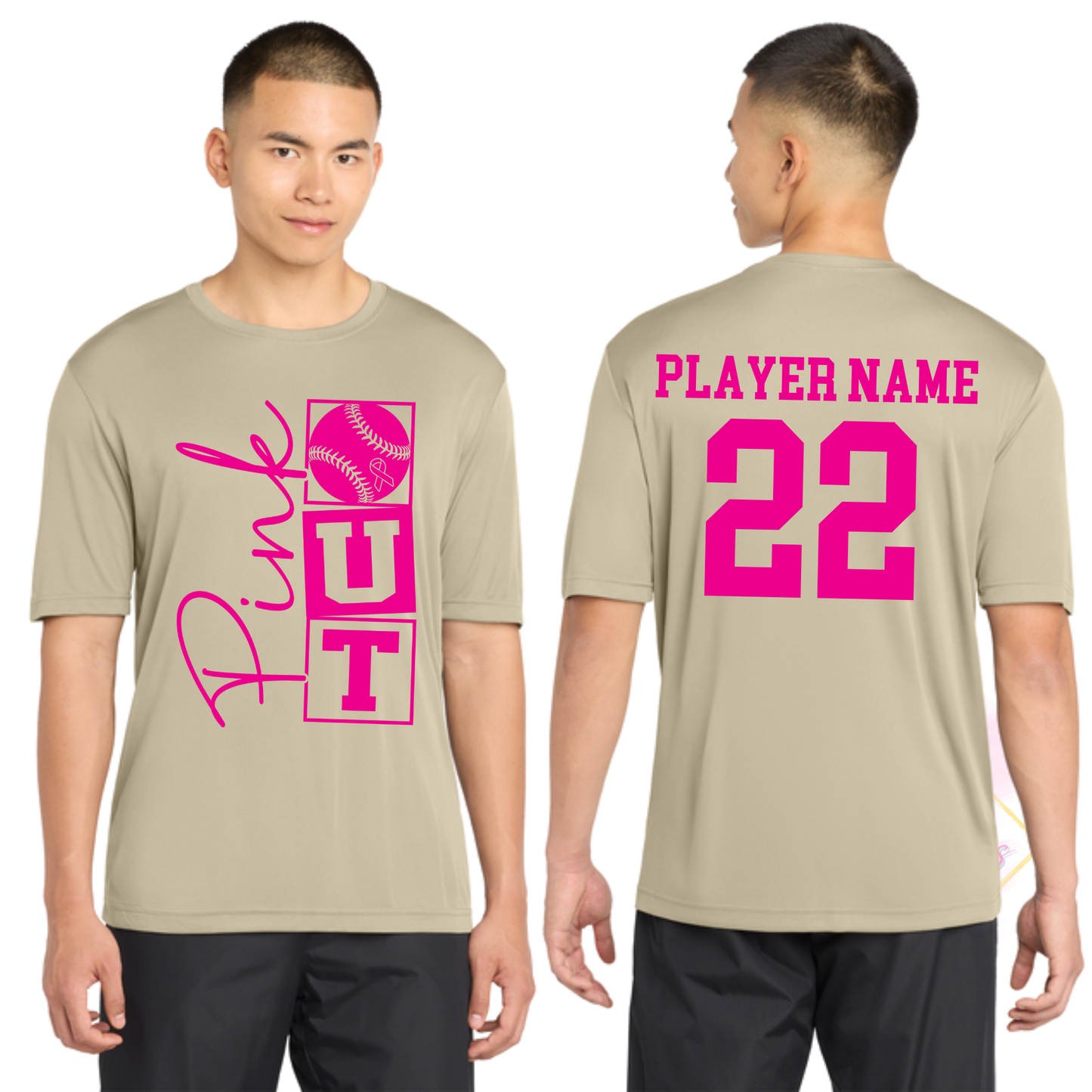 Baseball Pink Out Cancer-Cancer Awareness ST350 Sport-Tek® PosiCharge® Competitor™ Tee