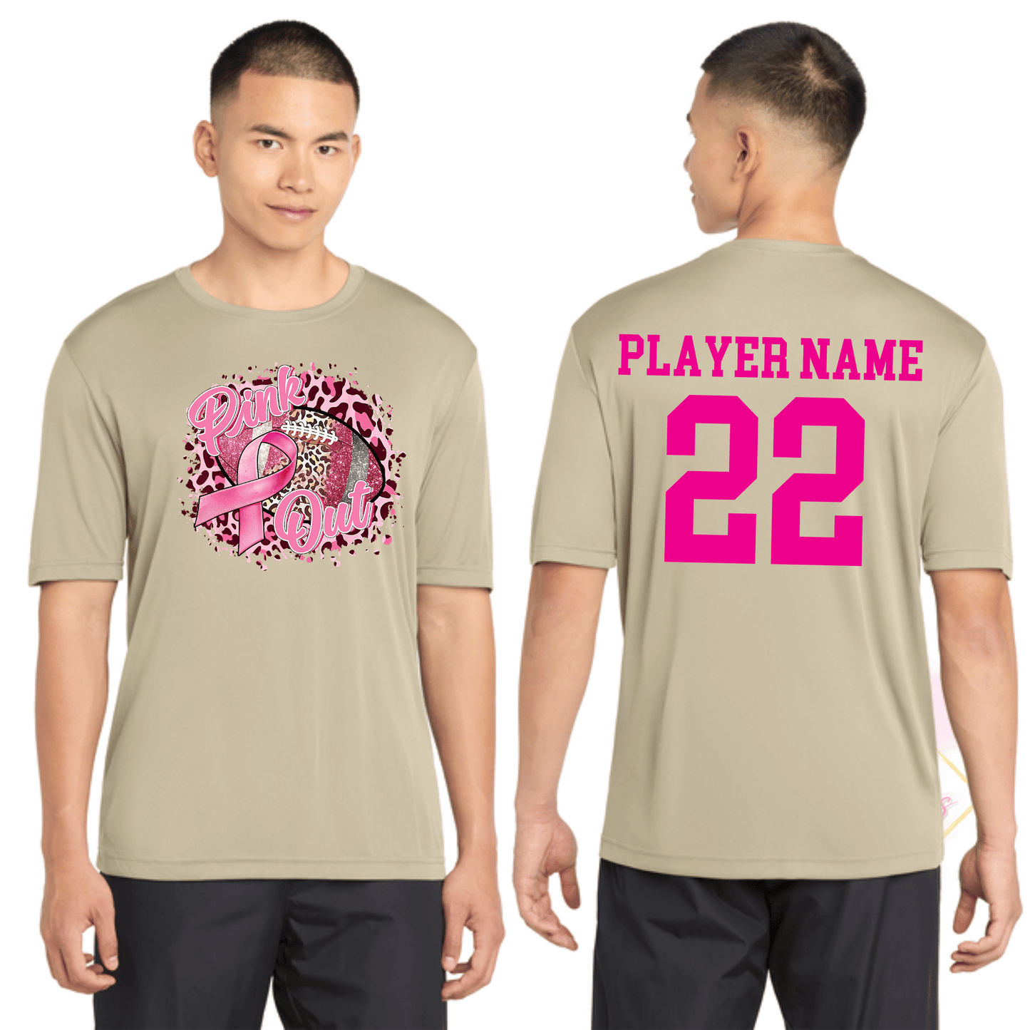 Football Pink Out-Cancer Awareness ST350 Sport-Tek® PosiCharge® Competitor™ Tee