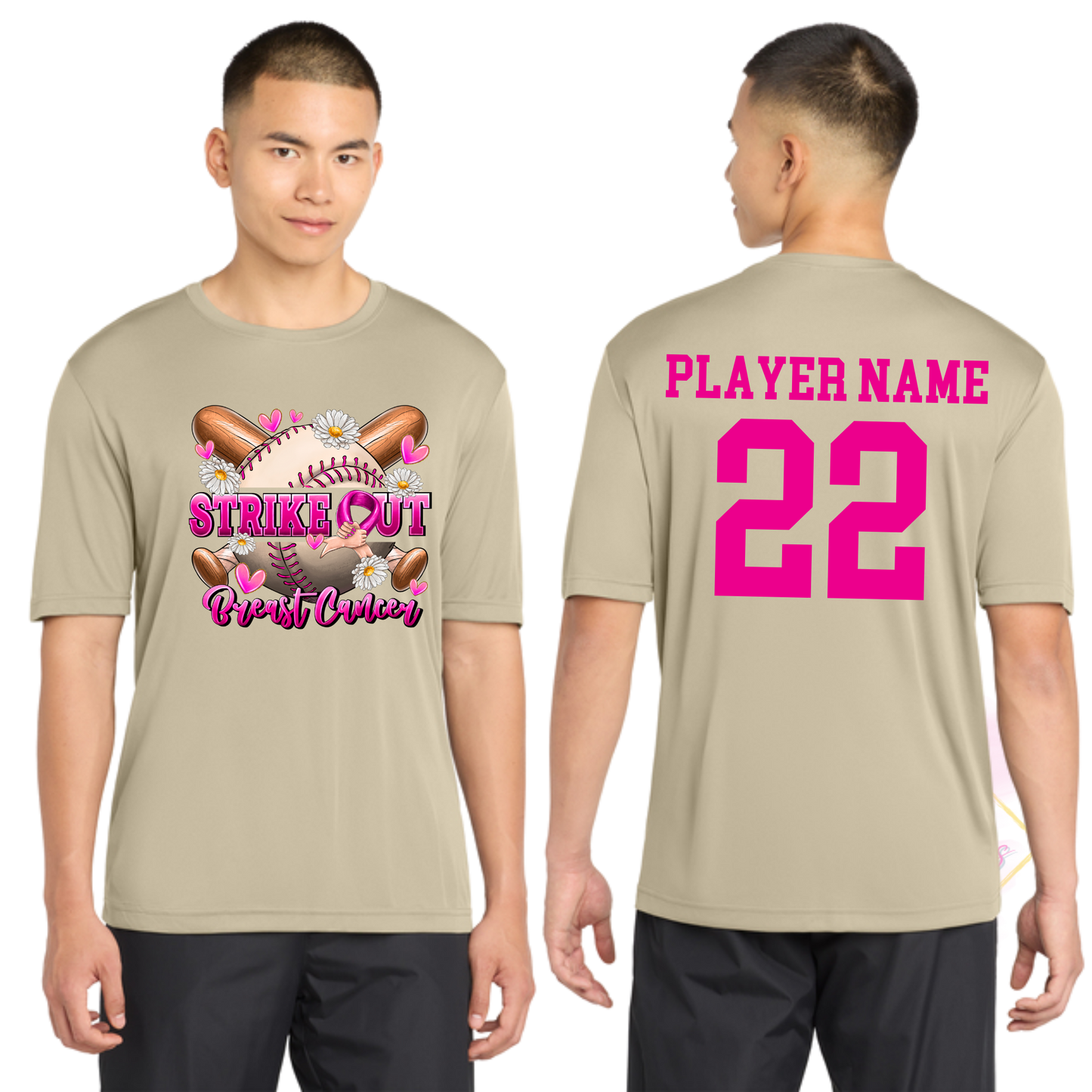 Strike Out Breast Cancer-Cancer Awareness ST350 Sport-Tek® PosiCharge® Competitor™ Tee