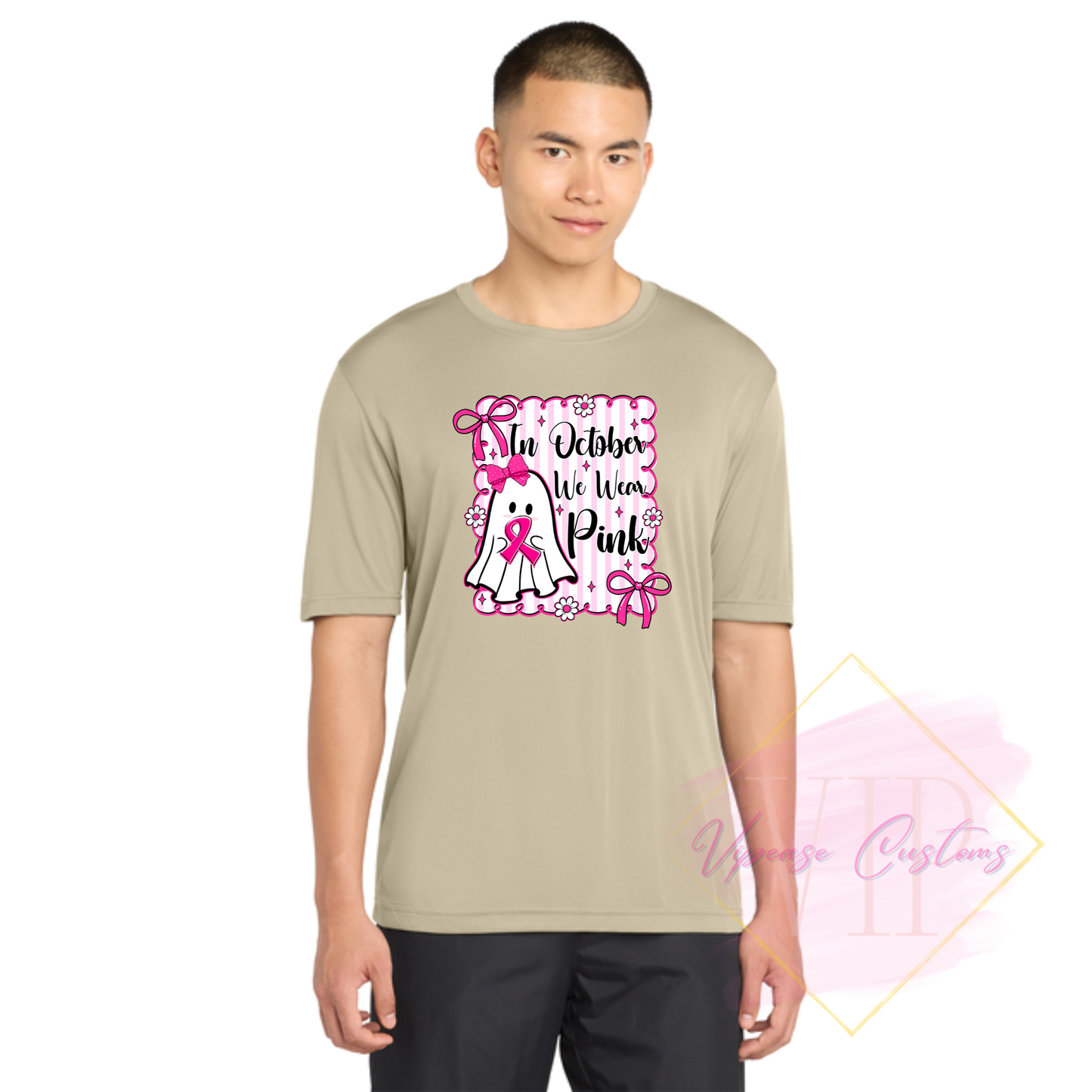 In October We Wear Pink Ghost-Cancer Awareness ST350 Sport-Tek® PosiCharge® Competitor™ Tee