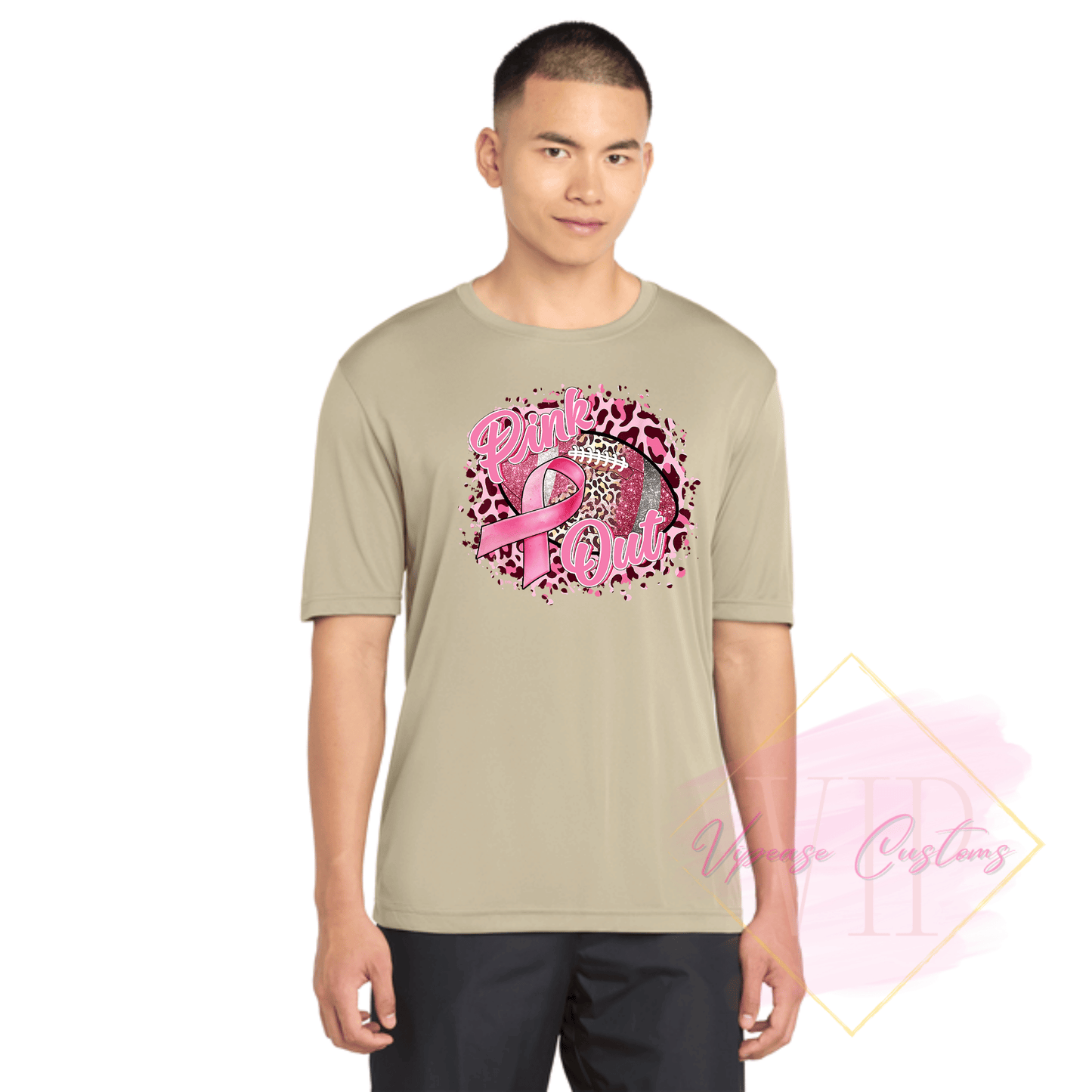 Football Pink Out-Cancer Awareness ST350 Sport-Tek® PosiCharge® Competitor™ Tee