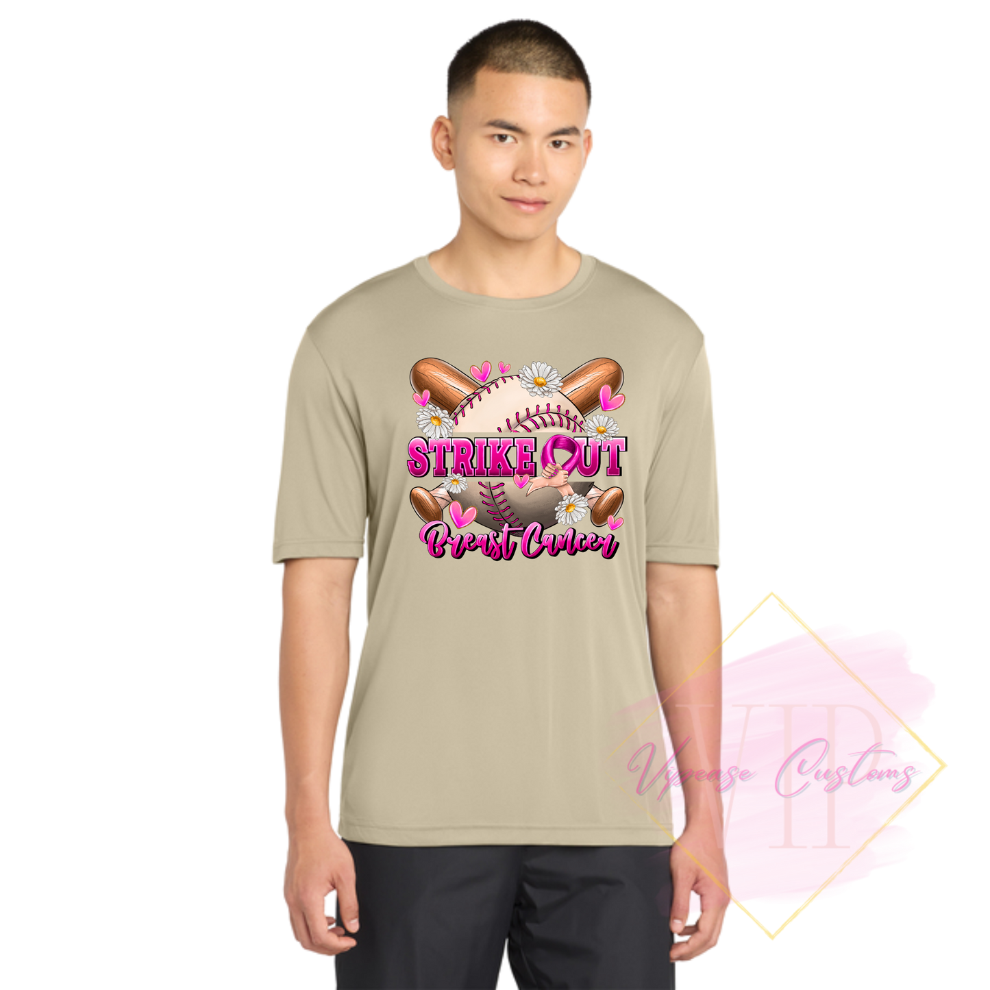 Strike Out Breast Cancer-Cancer Awareness ST350 Sport-Tek® PosiCharge® Competitor™ Tee