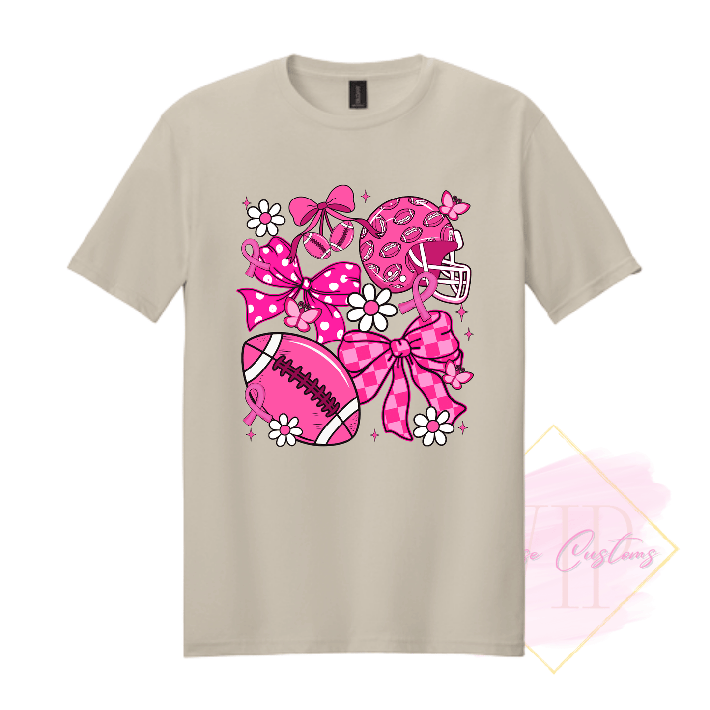 Football Cancer Breast Collage-Cancer Awareness 64000 Gildan Softstyle® T-Shirt