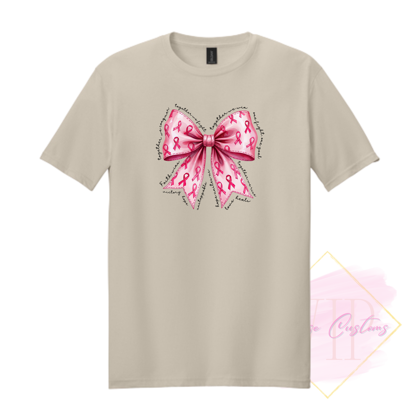Together Ribbon Bow-Cancer Awareness 64000 Gildan Softstyle® T-Shirt