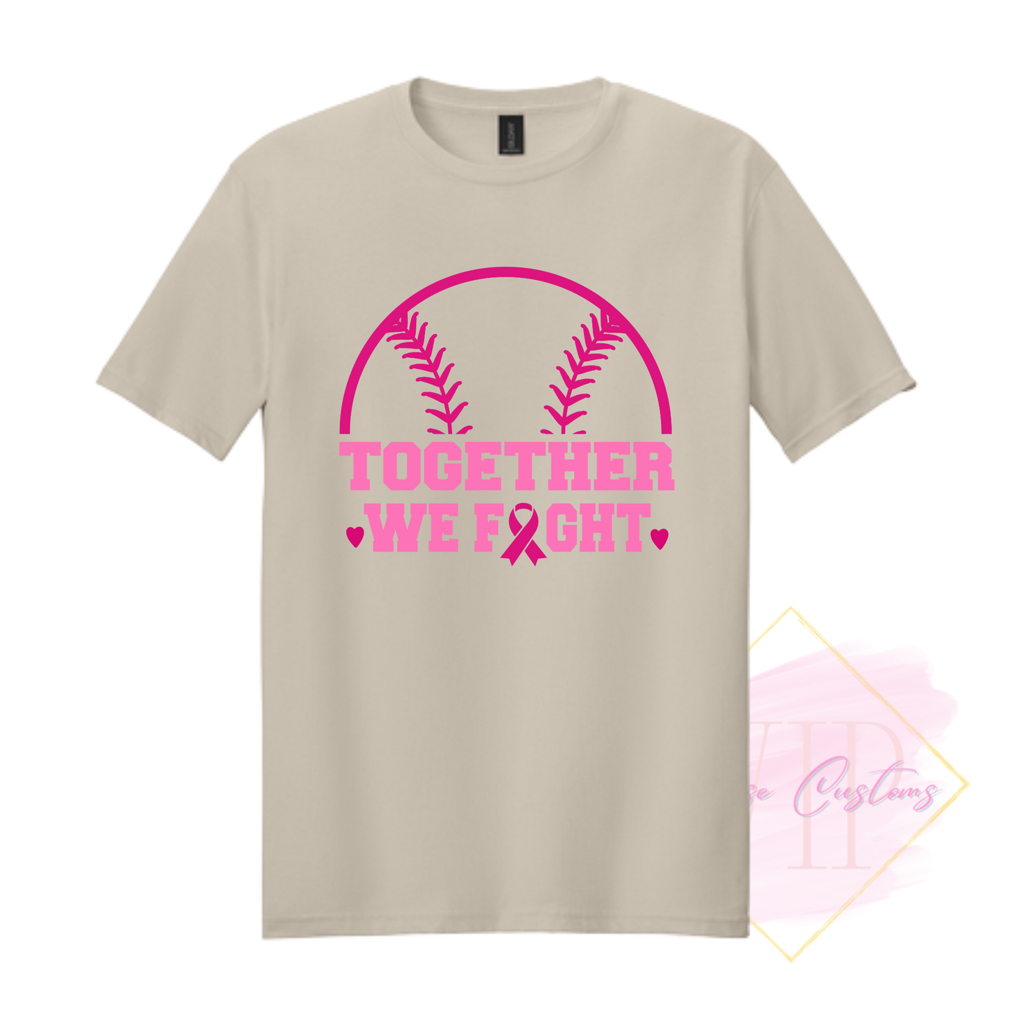 Baseball Together We Fight-Cancer Awareness 64000 Gildan Softstyle® T-Shirt