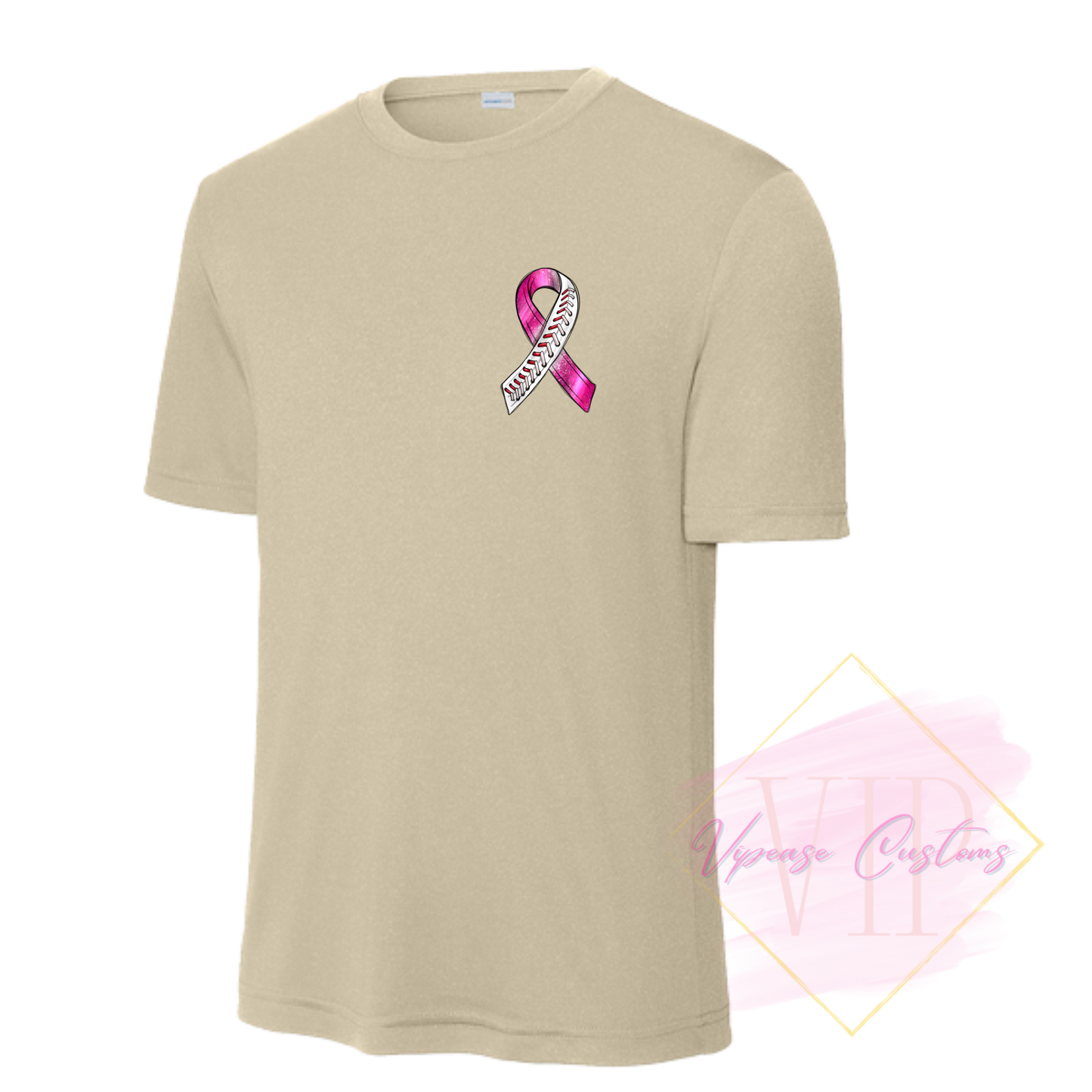 Baseball Ribbon-Cancer Awareness ST350 Sport-Tek® PosiCharge® Competitor™ Tee