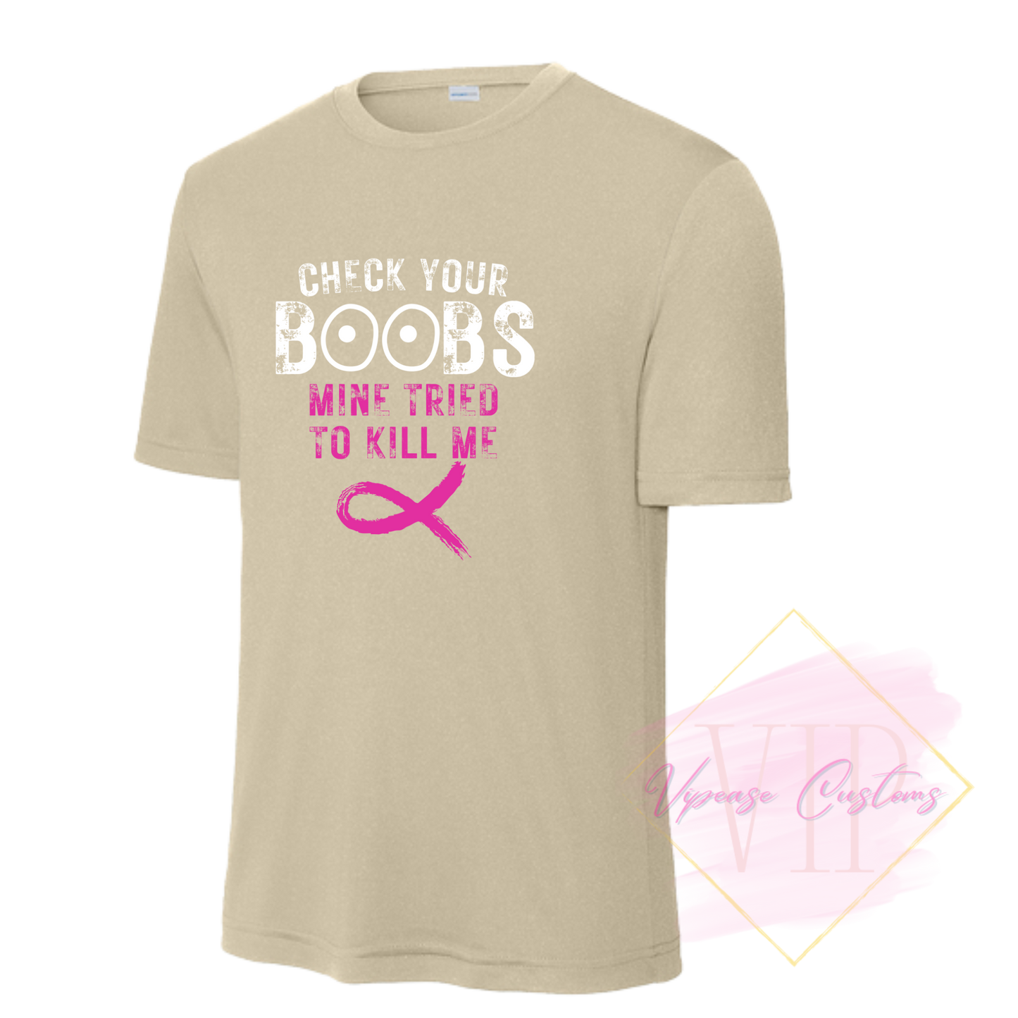 Check Your Boobs-Cancer Awareness ST350 Sport-Tek® PosiCharge® Competitor™ Tee