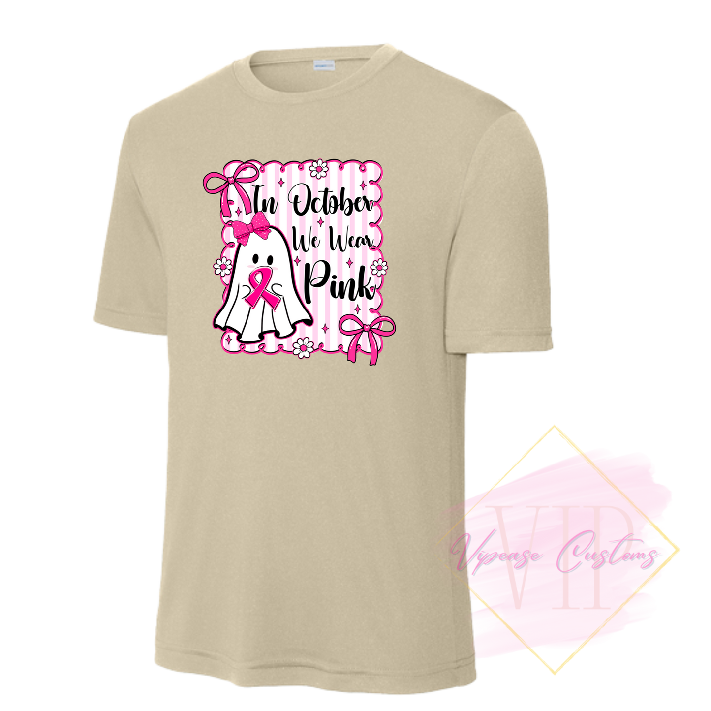 In October We Wear Pink Ghost-Cancer Awareness ST350 Sport-Tek® PosiCharge® Competitor™ Tee
