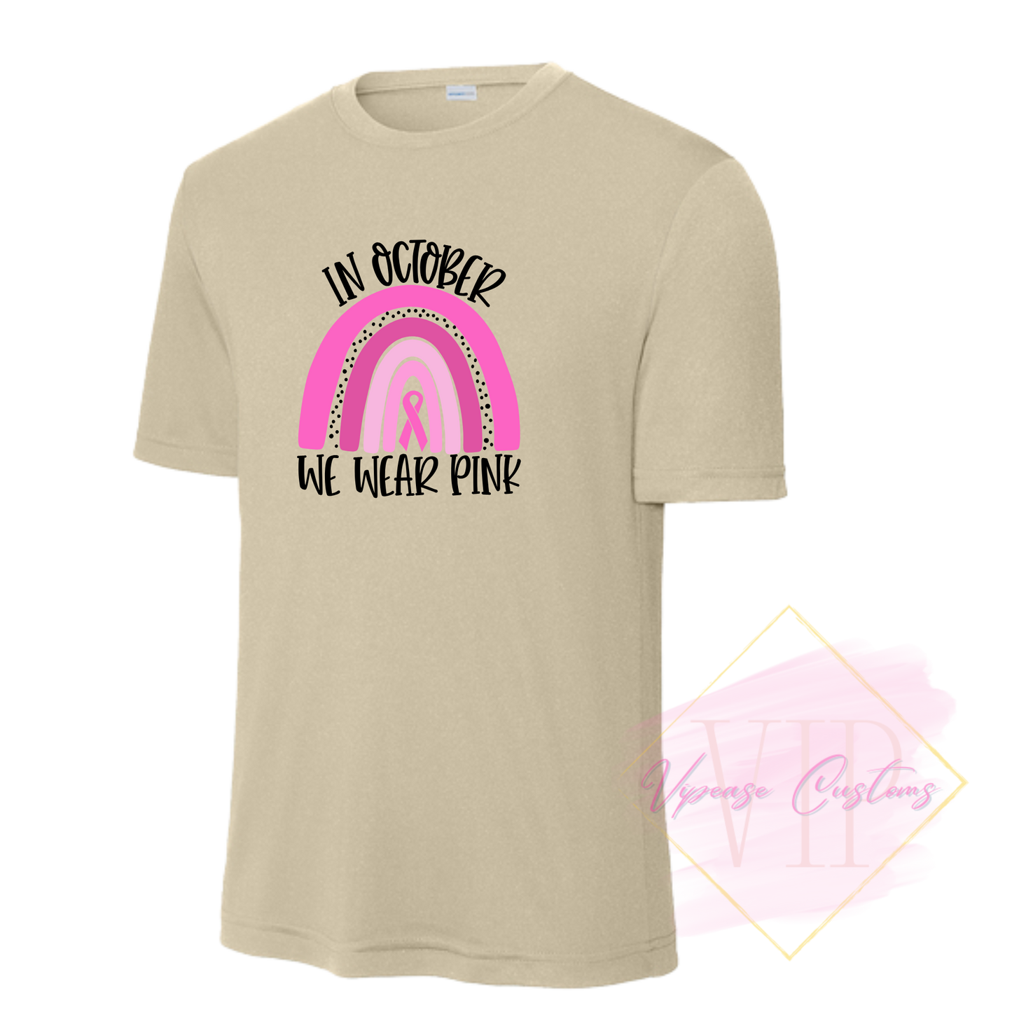 In October We Wear Pink Ribbon Rainbow-Cancer Awareness ST350 Sport-Tek® PosiCharge® Competitor™ Tee