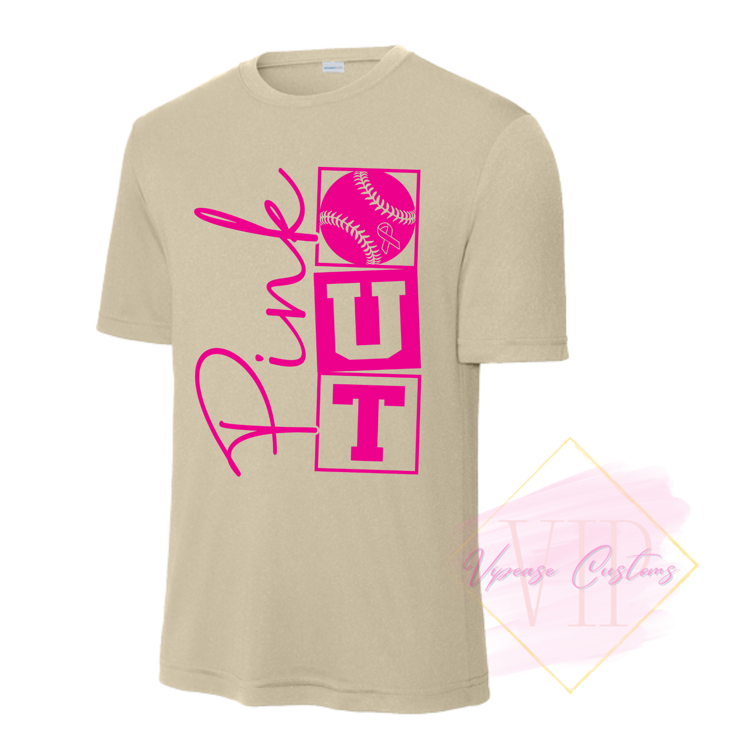 Baseball Pink Out Cancer-Cancer Awareness ST350 Sport-Tek® PosiCharge® Competitor™ Tee