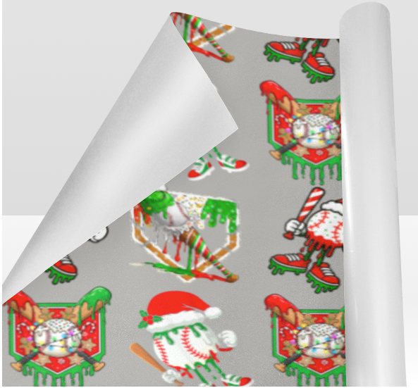 Baseball Drip Wrapping paper