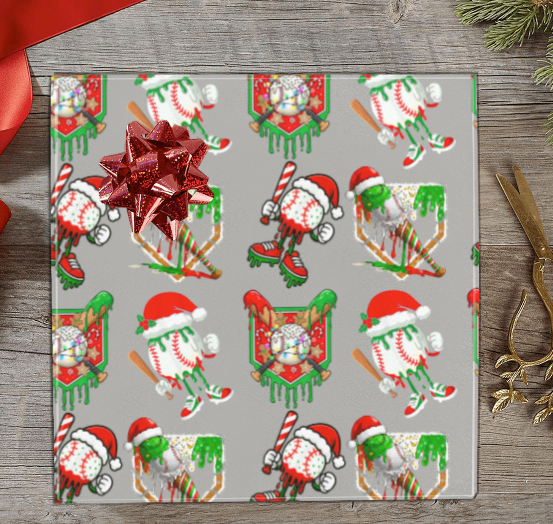 Baseball Drip Wrapping paper