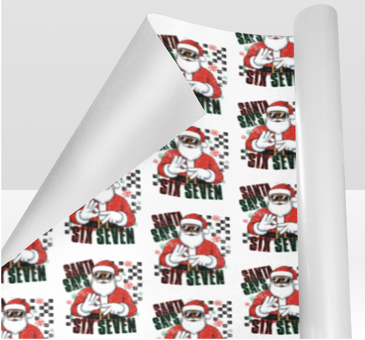 Black Santa 67 Wrapping paper