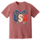 Patriotic Pearl Bow USA Graphic Tee | Vintage Americana Fourth of July Shirt