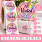 Vinted Thank You Stickers | 2.2" Round Holographic Labels