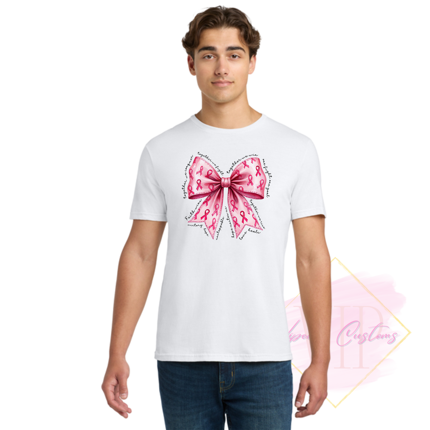 Together Ribbon Bow-Cancer Awareness 64000 Gildan Softstyle® T-Shirt