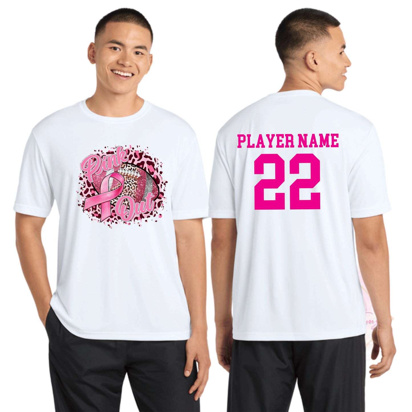 Football Pink Out-Cancer Awareness ST350 Sport-Tek® PosiCharge® Competitor™ Tee