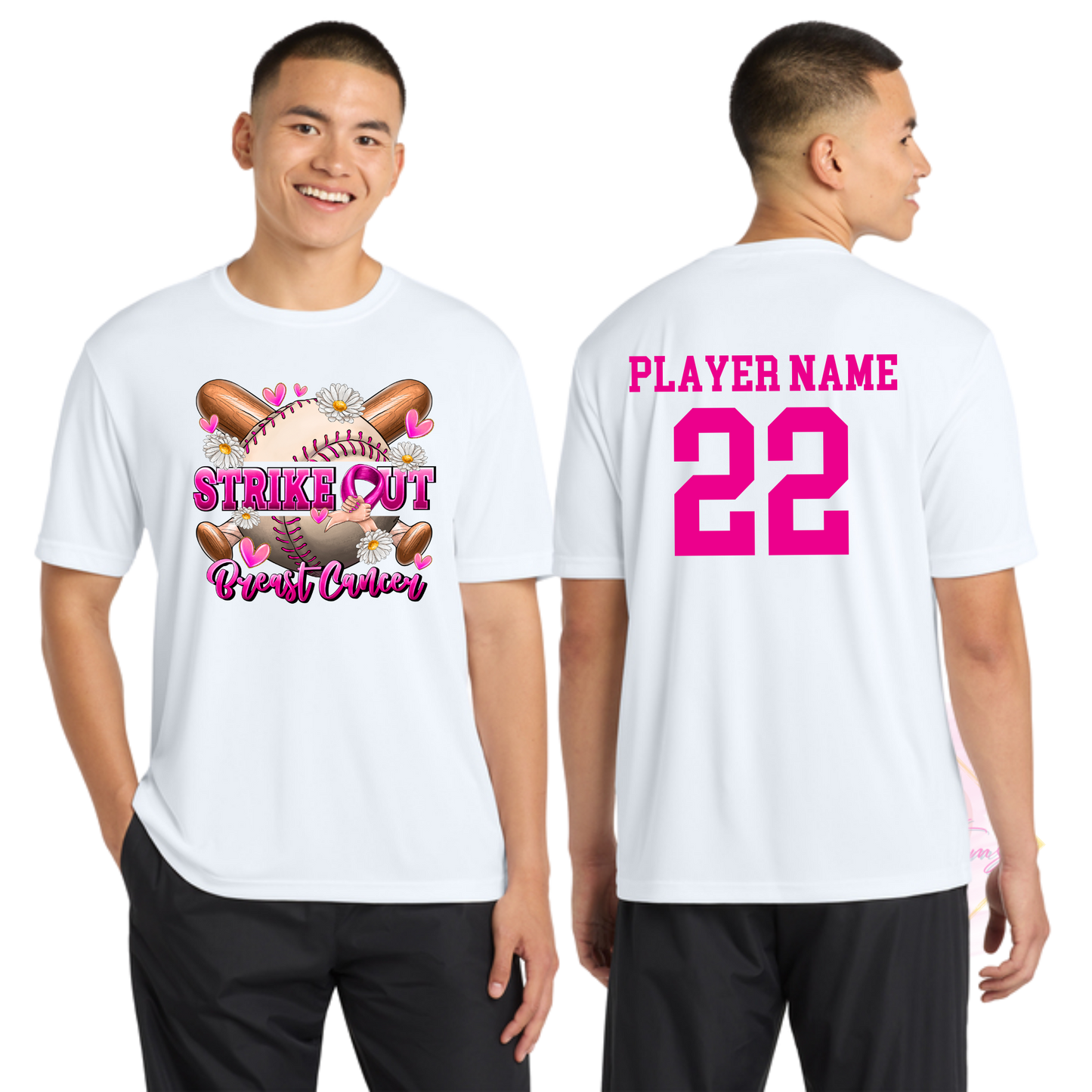 Strike Out Breast Cancer-Cancer Awareness ST350 Sport-Tek® PosiCharge® Competitor™ Tee