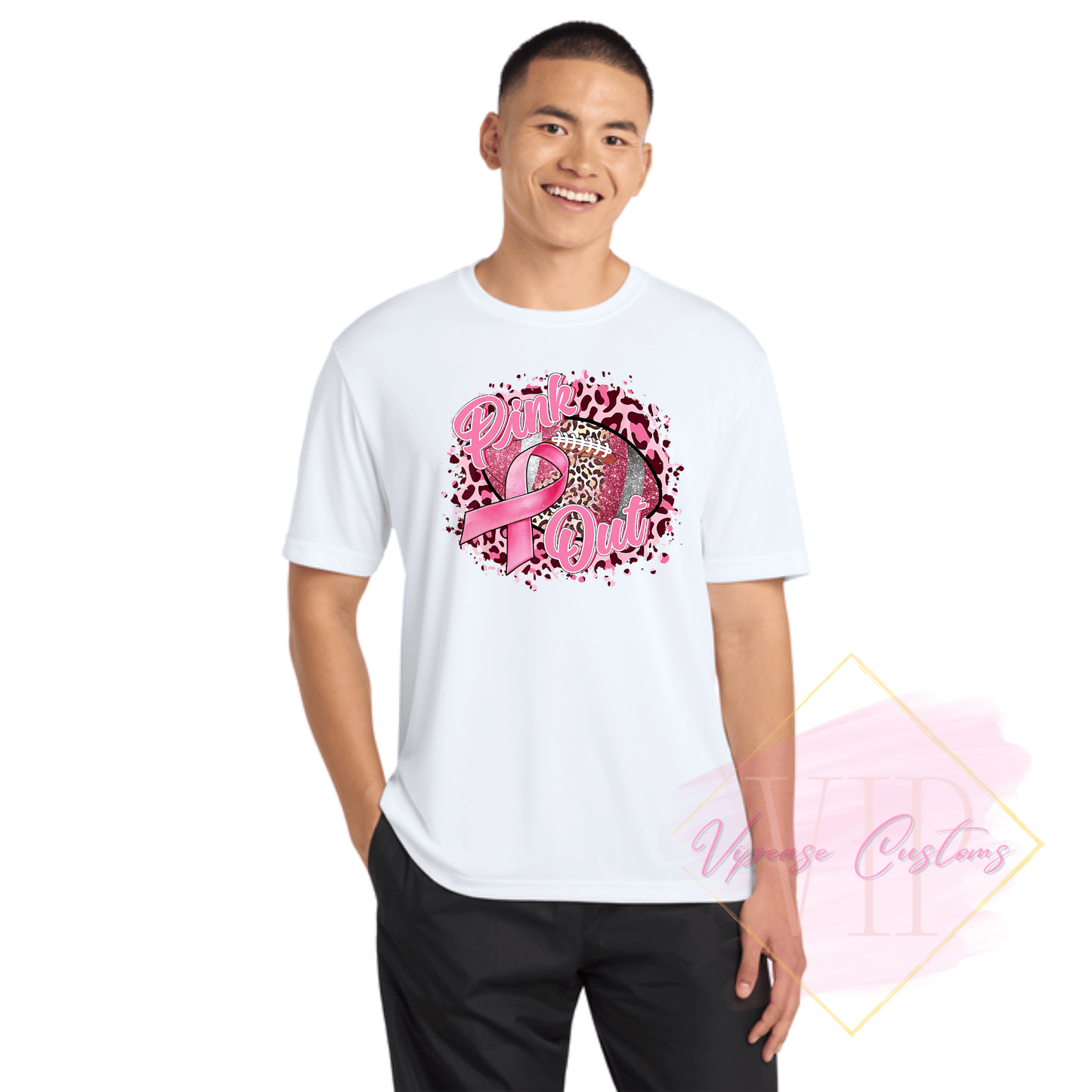Football Pink Out-Cancer Awareness ST350 Sport-Tek® PosiCharge® Competitor™ Tee
