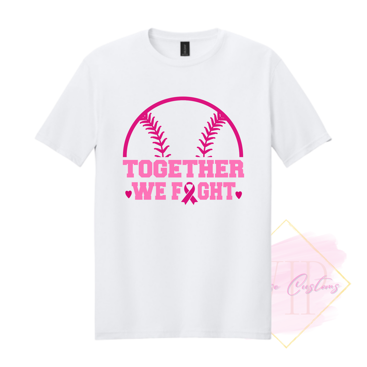 Baseball Together We Fight-Cancer Awareness 64000 Gildan Softstyle® T-Shirt