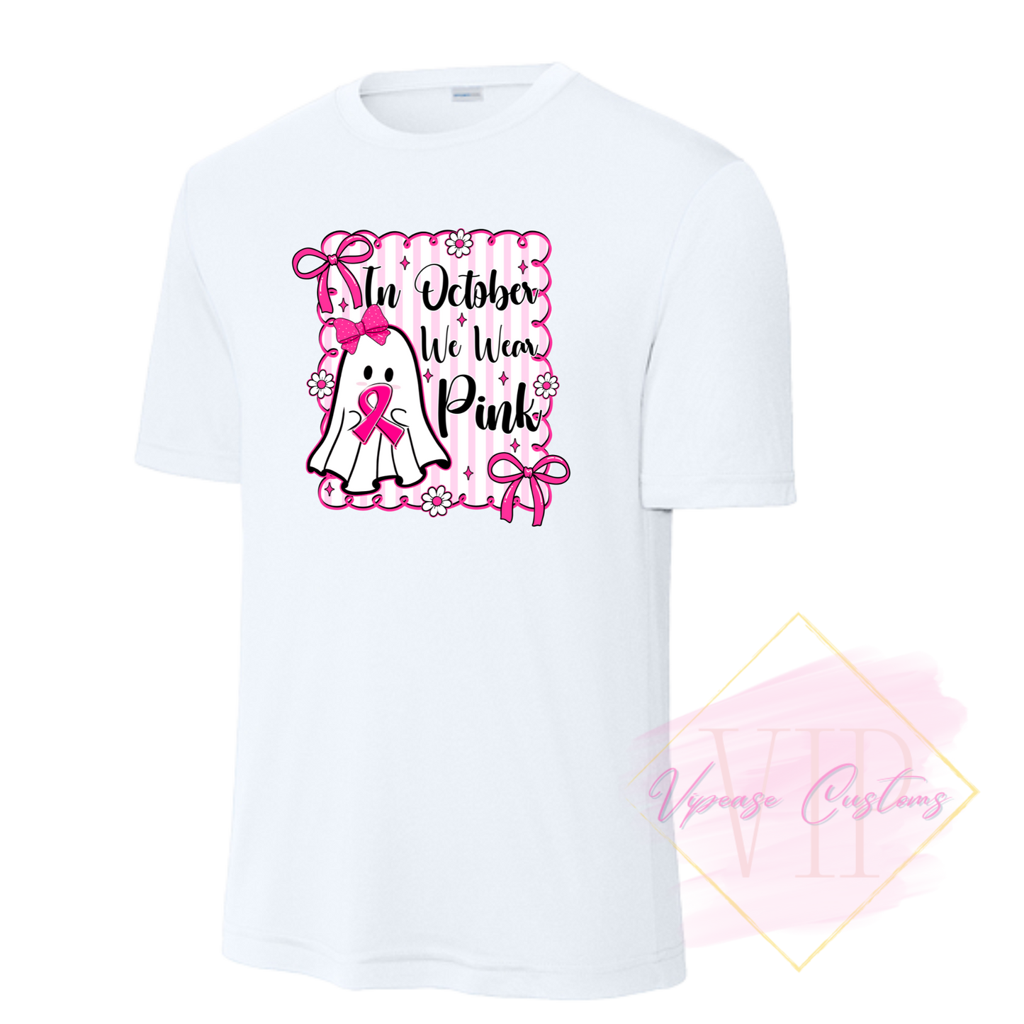 In October We Wear Pink Ghost-Cancer Awareness ST350 Sport-Tek® PosiCharge® Competitor™ Tee