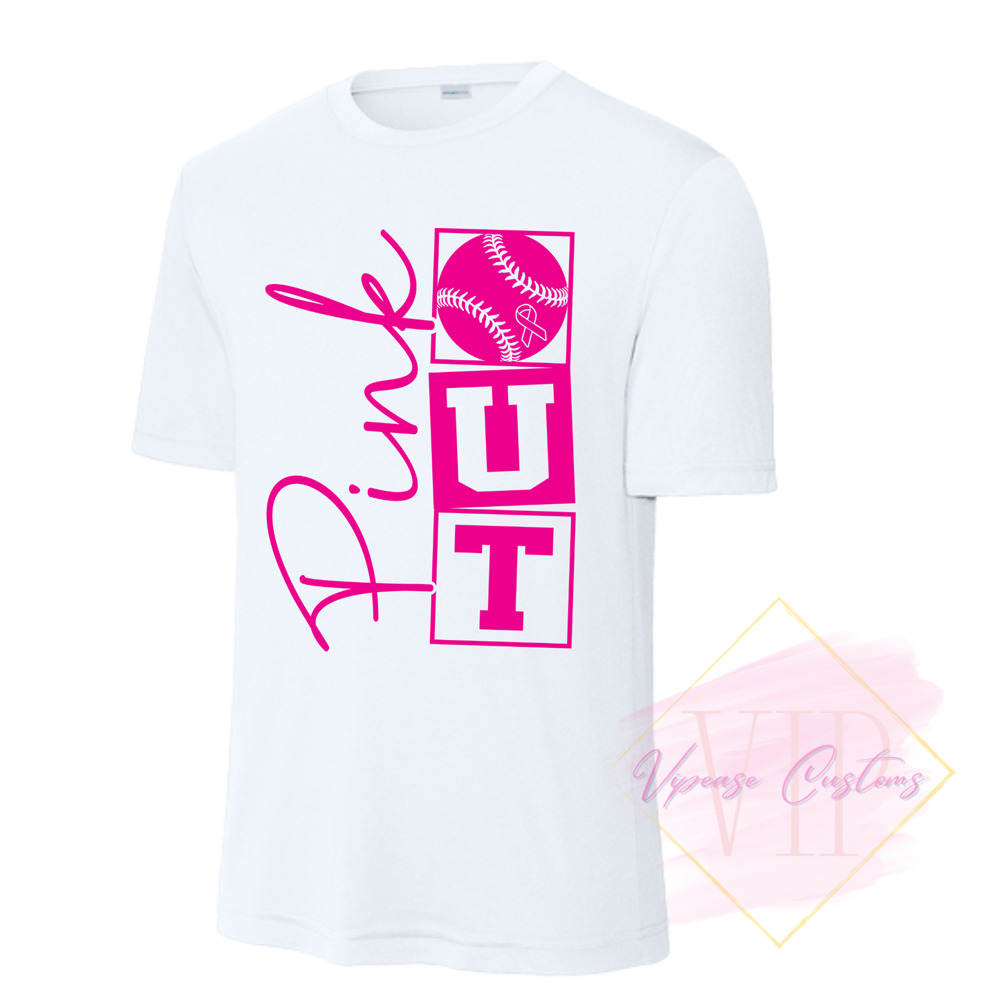 Baseball Pink Out Cancer-Cancer Awareness ST350 Sport-Tek® PosiCharge® Competitor™ Tee