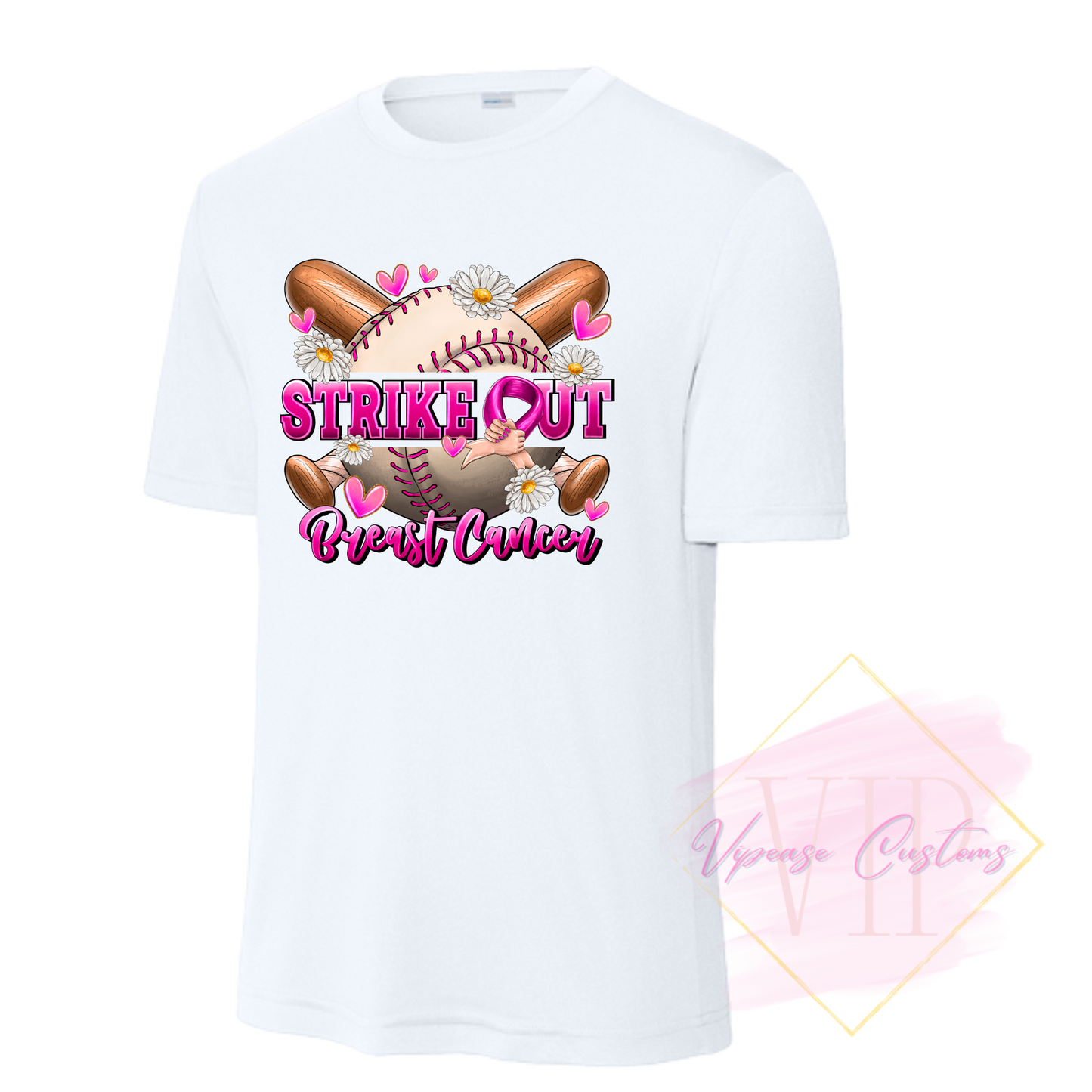 Strike Out Breast Cancer-Cancer Awareness ST350 Sport-Tek® PosiCharge® Competitor™ Tee