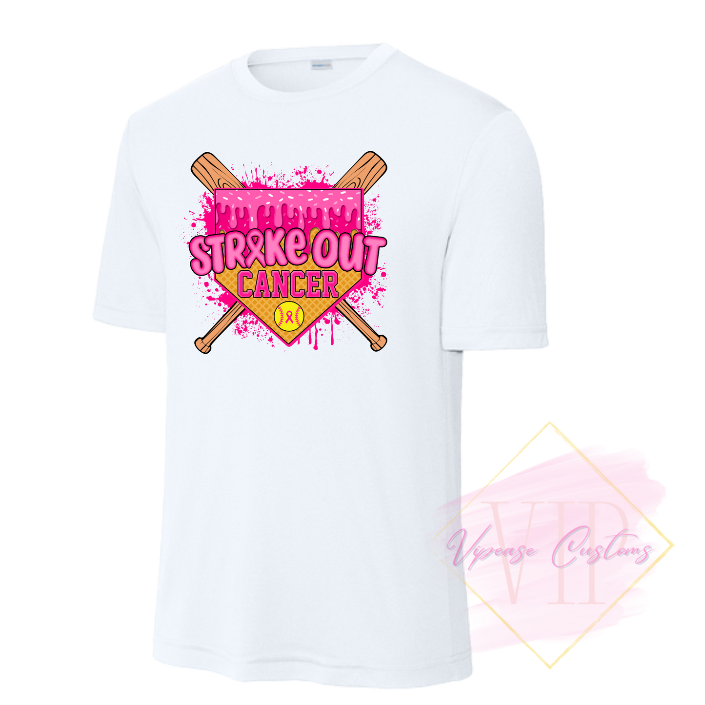 Softball Strike Out Cancer-Cancer Awareness ST350 Sport-Tek® PosiCharge® Competitor™ Tee