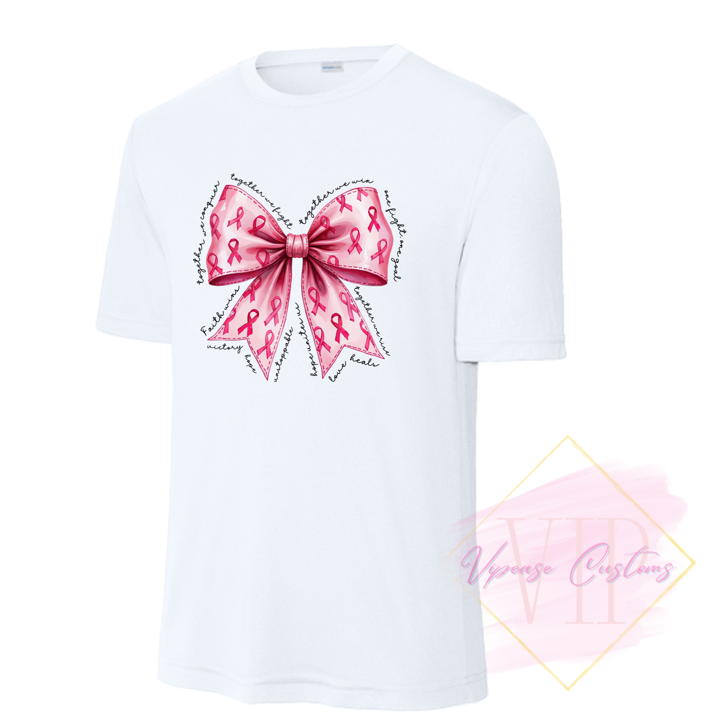 Together Ribbon Bow-Cancer Awareness ST350 Sport-Tek® PosiCharge® Competitor™ Tee
