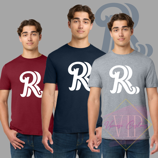 White RR Chest Logo Gildan Softstyle® T-Shirt 64000