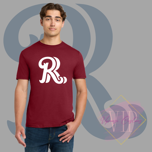 White RR Chest Logo Gildan Softstyle® T-Shirt 64000