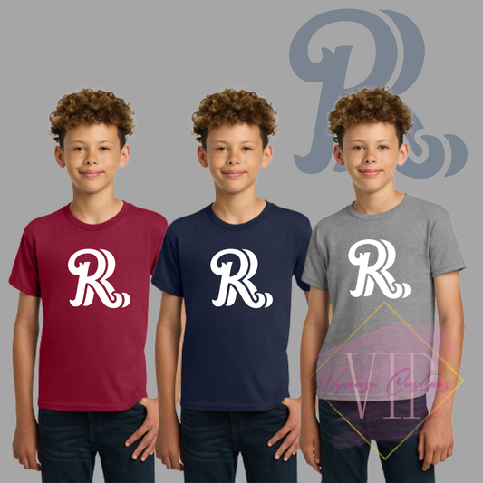 White RR Chest Gildan® - Youth Heavy Cotton™ 100% Cotton T-Shirt 5000B